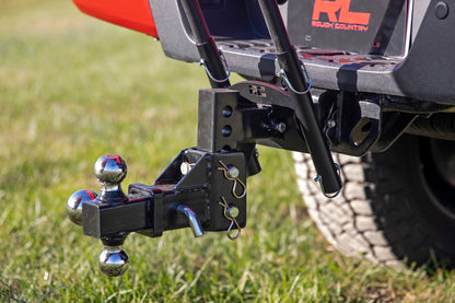 Flag Pole Holder Dual 2 Inch Hitch w/ Flag Poles Rough Country-4