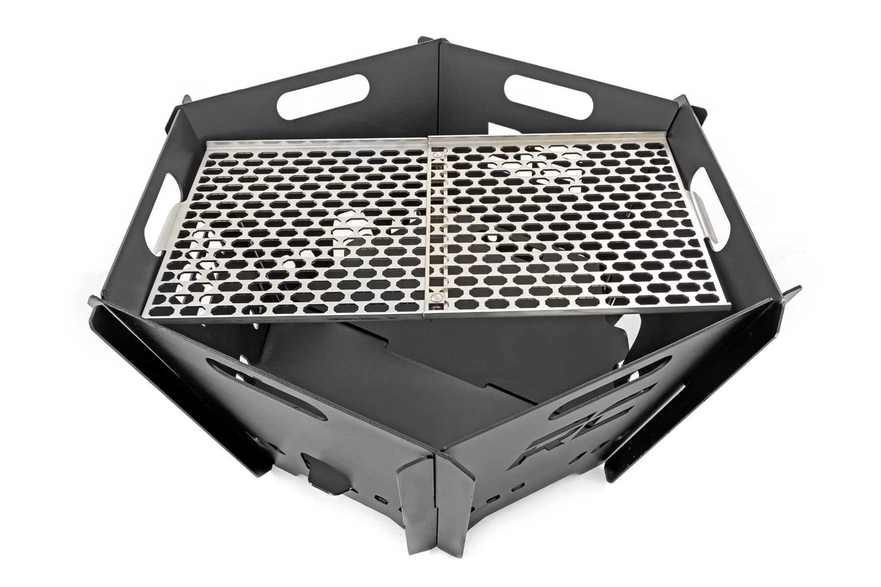 Rough Country Overland Collapsible Fire Pit Stainless Steel Grill Grate Rough Country