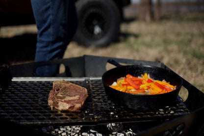 Overland Collapsible Fire Pit Stainless Steel Grill Grate Rough Country-6