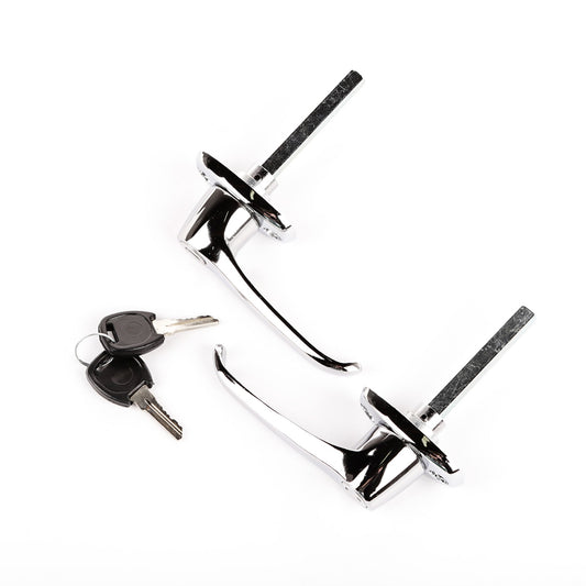 Door Handle Kit Exterior Includes Key Chrome 1976-1980 CJ5 / CJ7 OMIX-1