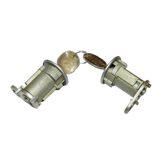Door Lock Cylinder Keys Included Pair 76-83CJ5, 76-86 CJ7, 81-86 CJ8, 84-90 Cherokee XJ, 86-90 Comanche MJ And 87-90 Wrangler YJ OMIX