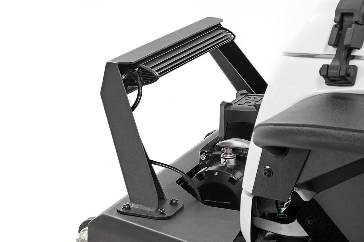 Jeep Front Stubby LED Winch Bumper w/Hoop Black Series JK, JL, Gladiator JT Rough Country-3