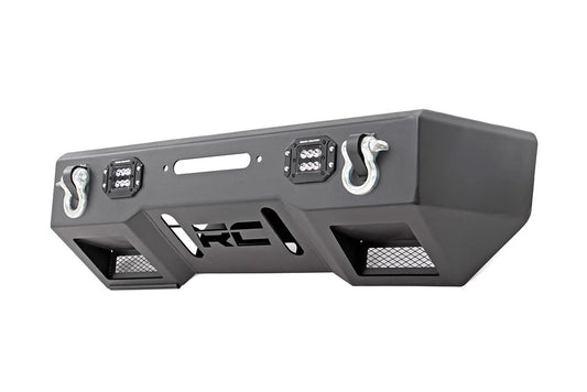Rough Country Jeep Front Stubby LED Winch Bumper Black Series JK, JL, Gladiator JT Rough Country