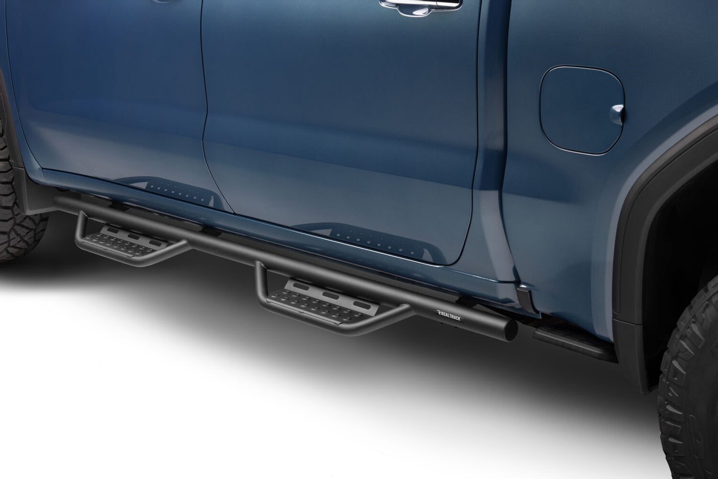 Nerf Step RS Bar Cab Length (2 Steps per Side) 2019 (New Body Style)-2025 Chevy Silverado/GMC Sierra 1500/2020-2025 2500 HD/3500 HD Crew Cab Textured Black NFab-3