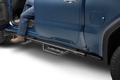 Nerf Step RS Bar Cab Length (2 Steps per Side) 2019 (New Body Style)-2025 Chevy Silverado/GMC Sierra 1500/2020-2025 2500 HD/3500 HD Crew Cab Textured Black NFab-4