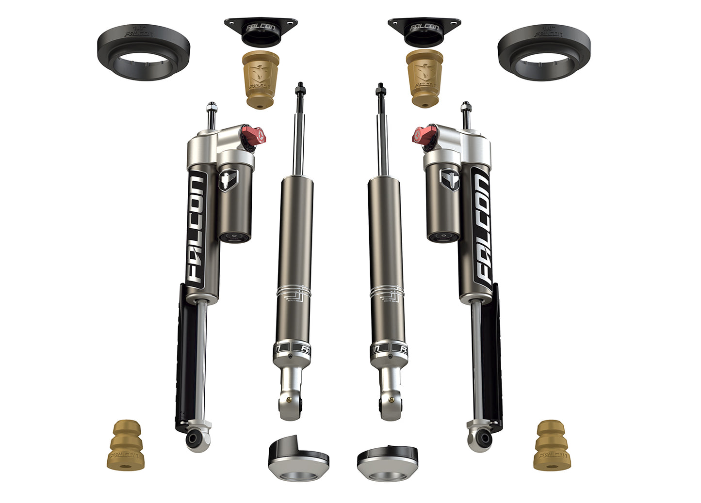 2010+ Toyota 4Runner No TRD Pro 2.0 Inch Sport Tow/Haul Shock & Spacer Lift System Falcon Shocks