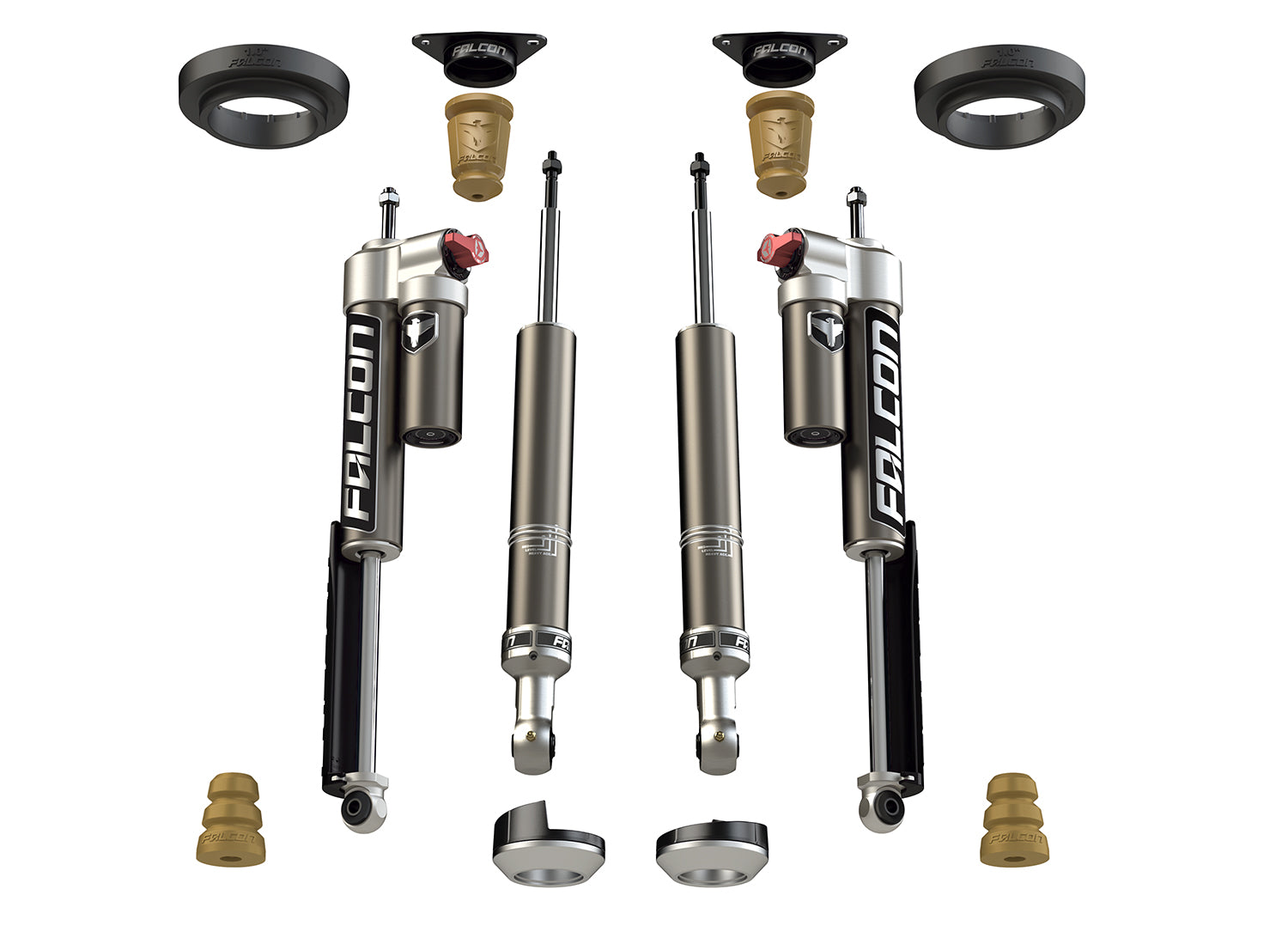 2010+ Toyota 4Runner No TRD Pro 2.0 Inch Sport Tow/Haul Shock & Spacer Lift System Falcon Shocks