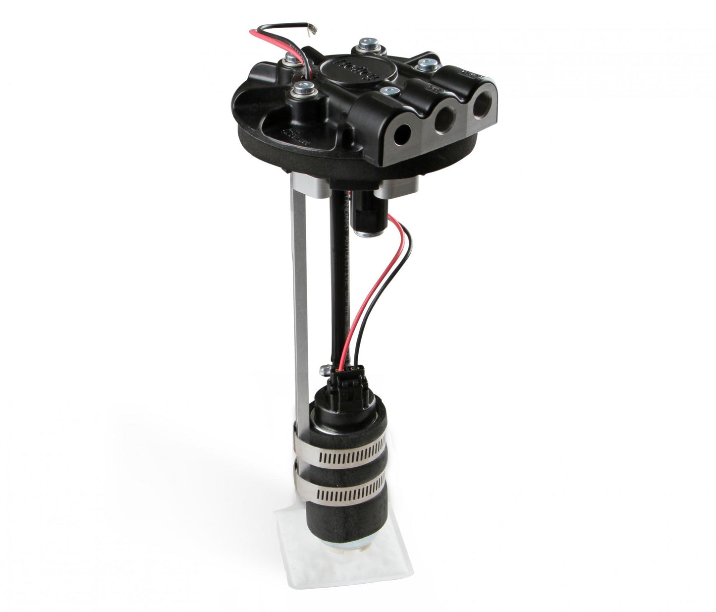 Diecast In-Tank Carbureted Retrofit Fuel Pump Module-Returnless System 255 LPH Drop-In Retrofit Carbureted Fuel System Supports Up to 700 CARB HP (HP Rating At 6 PSI at 13.5 Volts / 10.4 AMP Draw) Holley-1