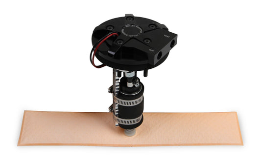 In-Tank Retrofit Fuel Module-Returnless Style 255 LPH Returnless Drop-In Retrofit EFI Fuel System W/hydramat Supports Up to 550 EFI or 700 CARB HP (HP Rating At 60 PSI at 13.5 Volts / 10.4 AMP Draw) Holley