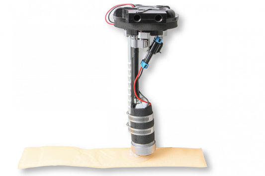 In-Tank Retrofit Fuel Module 525 LPH Returnless Style 525 LPH Drop-In Retrofit EFI Fuel System W/hydramat Supports Up to 1200 EFI or 1450 CARB HP (At 60 PSI at 13.5 Volts / 16.9 AMP Draw) Holley