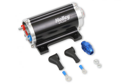 100 GPH Universal In-Line Electric Fuel Pump Supports Up to 900 EFI or 1050 CARB HP Compatible with Pump Gas, Race Gas, Diesel or E85 Holley-1