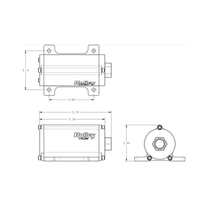 100 GPH Universal In-Line Electric Fuel Pump Supports Up to 900 EFI or 1050 CARB HP Compatible with Pump Gas, Race Gas, Diesel or E85 Holley-8