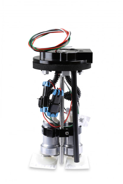 DUAL 450 LPH IN-TANK Retrofit FUEL Module W/return Dual 450 LPH Drop-In Retrofit EFI Fuel System-E85 Compatible Supports Up to 1700 EFI or 2200 CARB HP (HP Rating At 60 PSI at 13.5 Volts / 34 AMP Draw) Holley-2
