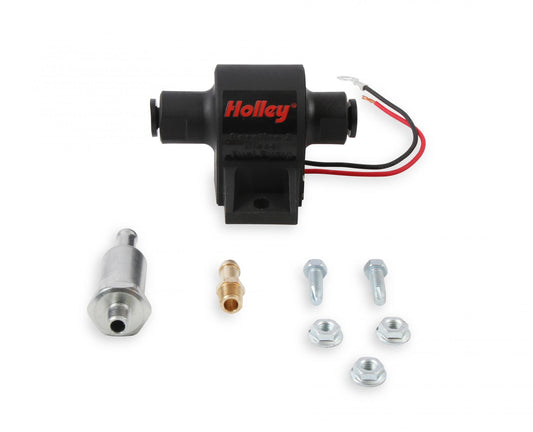 32 GPH Mighty MITE Electric Fuel Pump, 4-7 PSI Street Carbureted Applications Compatible with All Fuels and Fuel Additives Holley