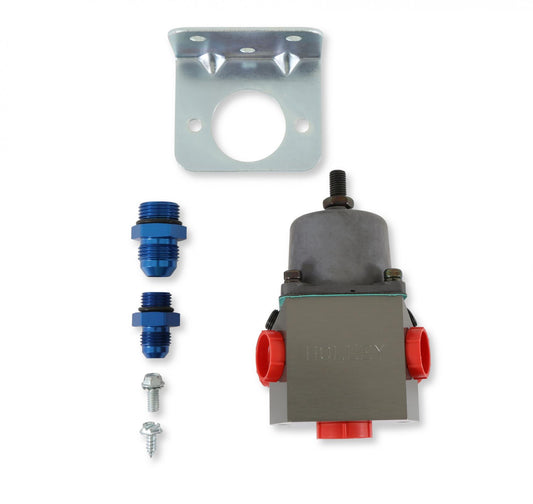 Billet Carbureted Fuel Pressure Regulator Street/strip Carbureted Applications Four Port Adjustable from 4.5 to 9 PSI Holley