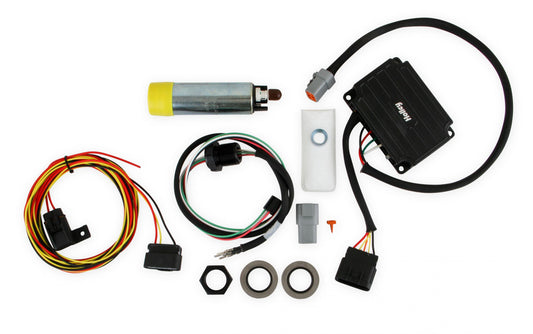 VR1 Series Brushless Fuel Pump W/controller and Bulkhead Harness Quick Kit Street/strip CARB or EFI Applications Supports Up to 2150 EFI or 2400 CARB HP Compatible with Pump Gas, Race Gas, Methanol and E85 Holley