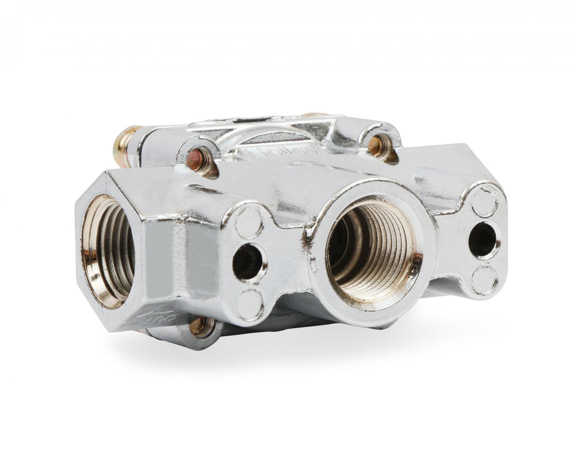 Chrome Carbureted Fuel Pressure Regulator Street/strip Carbureted Applications Two Port Adjustable from 4.5 to 9 PSI Holley-5