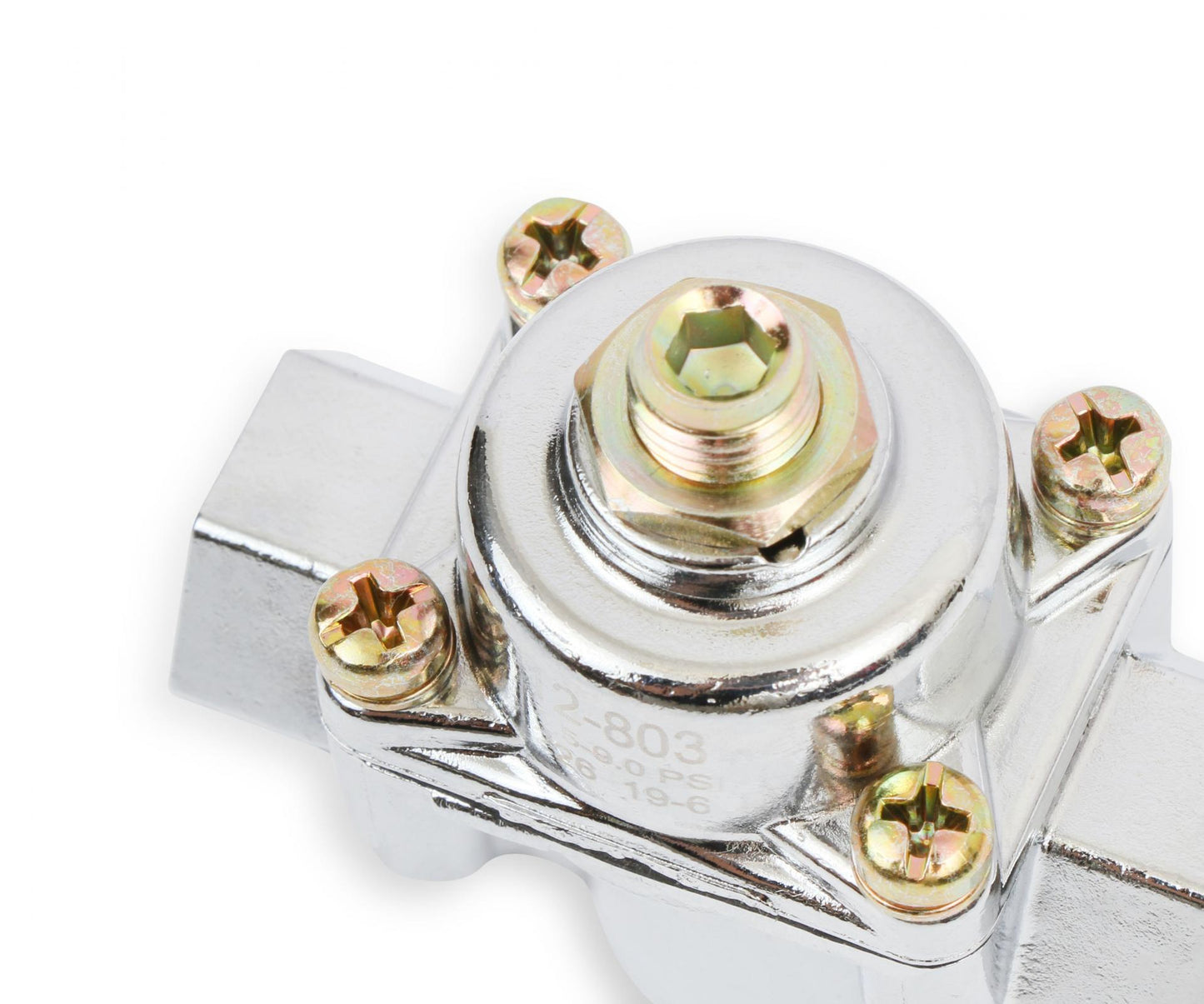 Chrome Carbureted Fuel Pressure Regulator Street/strip Carbureted Applications Two Port Adjustable from 4.5 to 9 PSI Holley-7