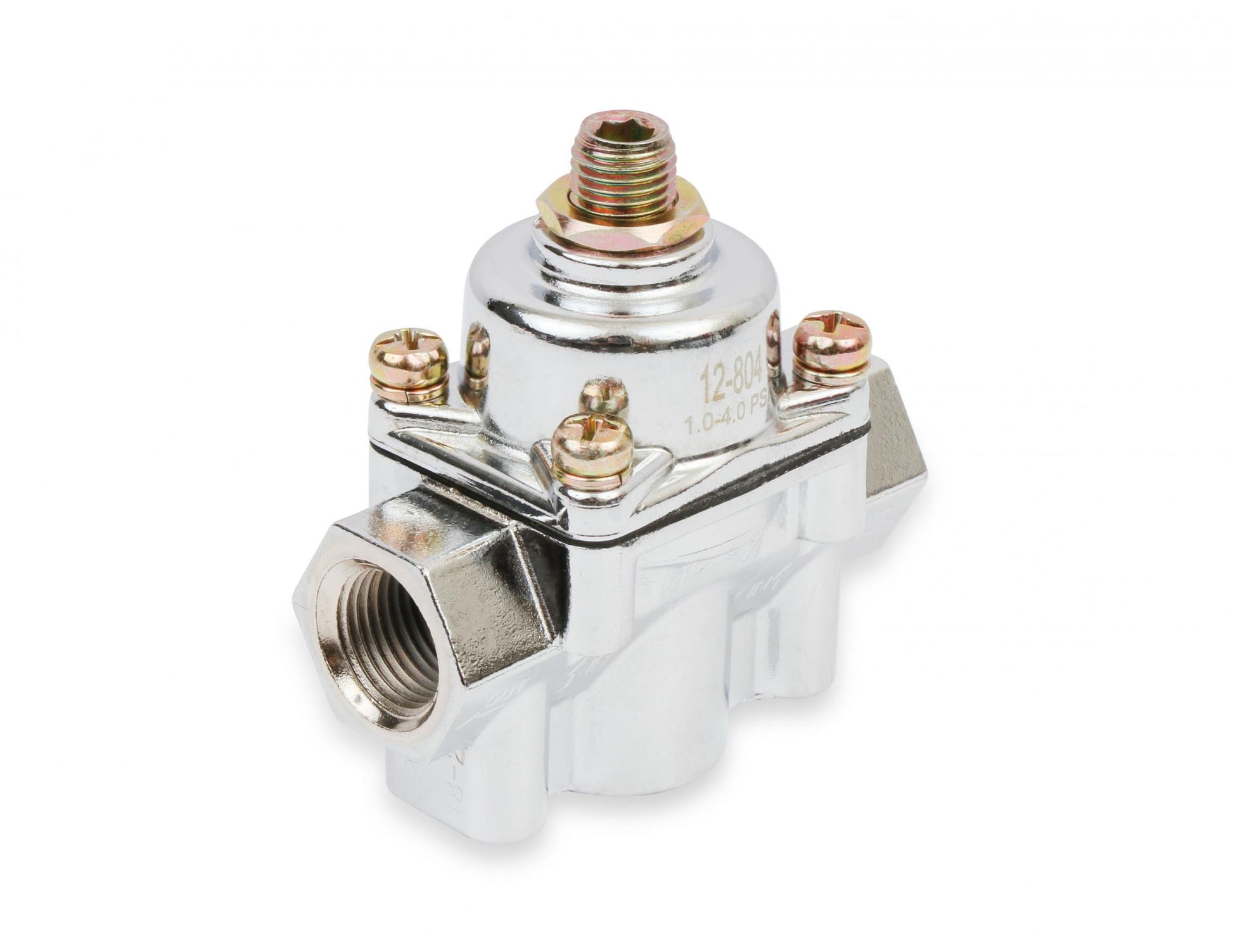 Chrome Carbureted Fuel Pressure Regulator Street/strip Carbureted Applications Two Port Adjustable from 1 to 4 PSI Holley-4
