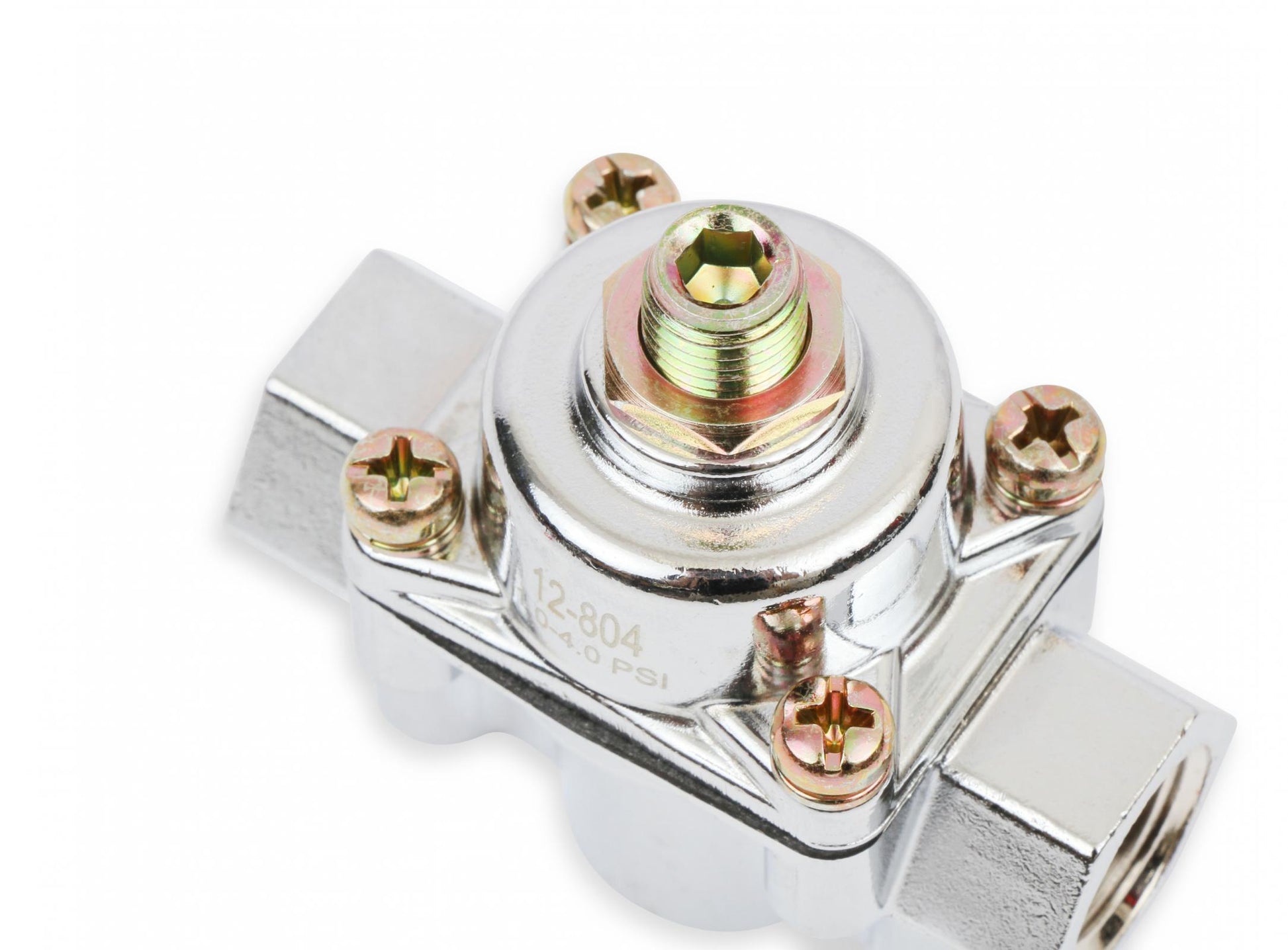 Chrome Carbureted Fuel Pressure Regulator Street/strip Carbureted Applications Two Port Adjustable from 1 to 4 PSI Holley-5