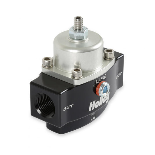 Billet Bypass Fuel Pressure Regulator Kit Pressure Range 15-60 PSI Fittings and Gauge Included Holley-1