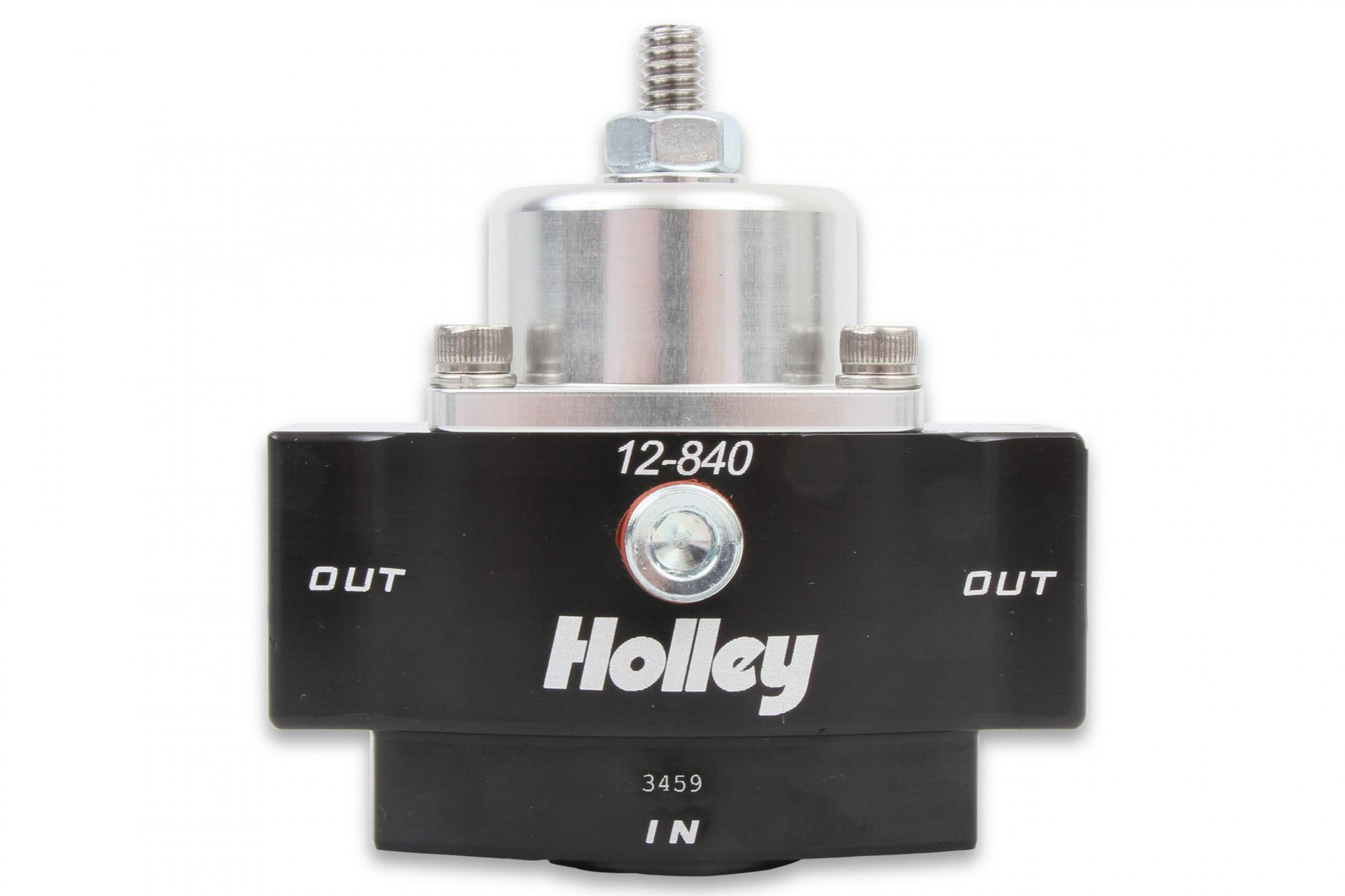 HP Billet Carbureted Fuel Pressure Regulator Inlet Size 3/8 inch NPT Street/strip Carbureted Applications Two Port Adjustable from 4.5 to 9 PSI Holley-2