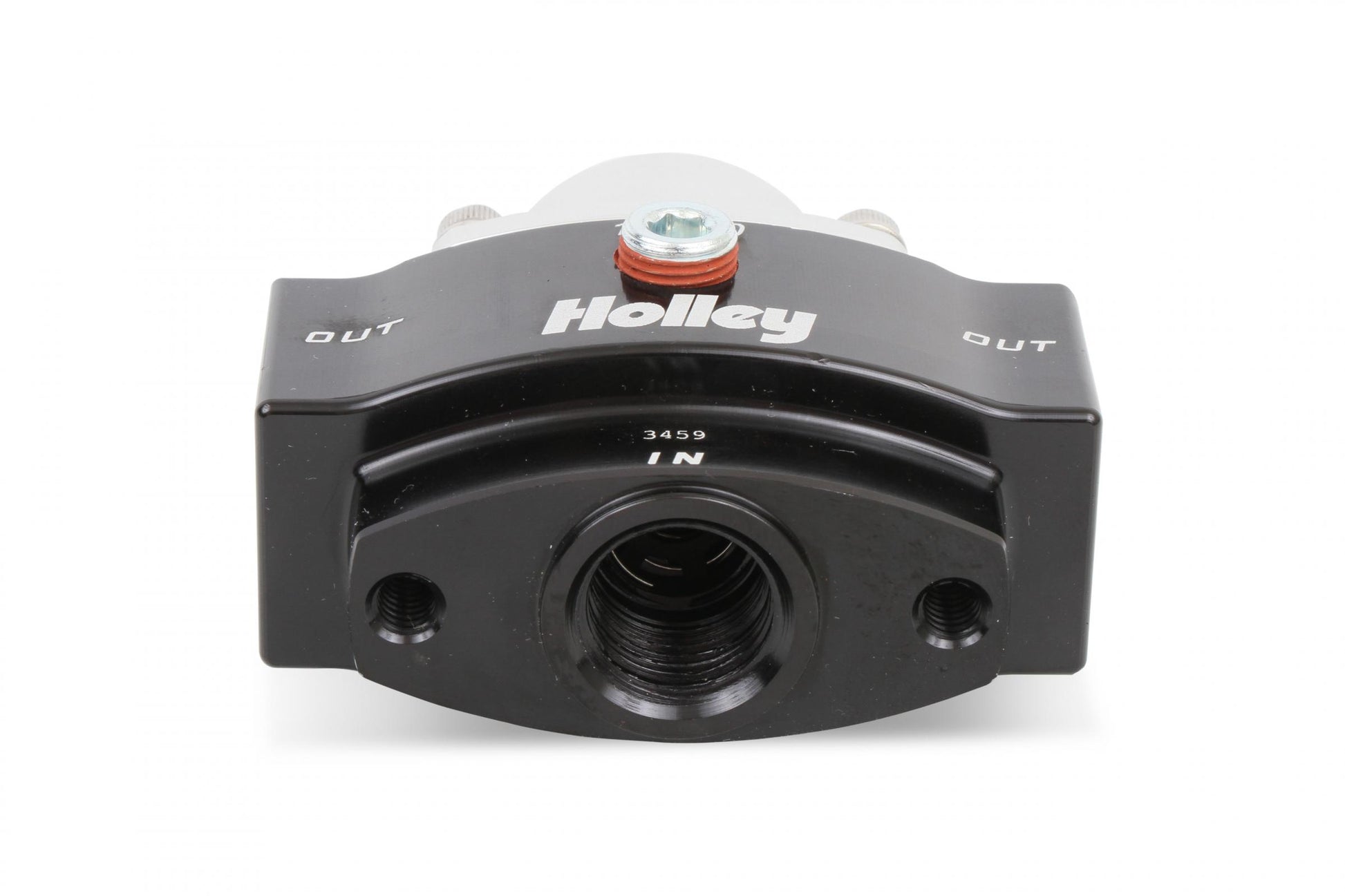 HP Billet Carbureted Fuel Pressure Regulator Inlet Size 3/8 inch NPT Street/strip Carbureted Applications Two Port Adjustable from 4.5 to 9 PSI Holley-4