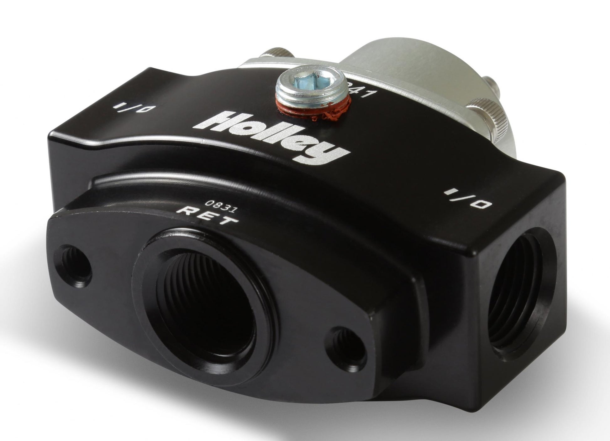 Billet Bypass Fuel Pressure Regulator Kit Pressure Range 4.5-9 PSI Fittings and Gauge Included Holley-2