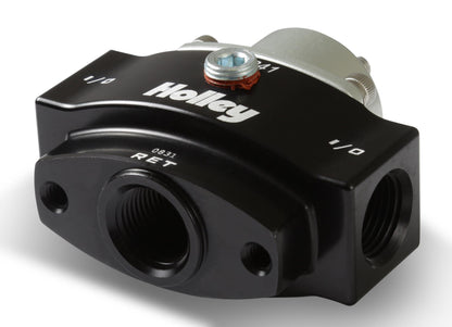Billet Bypass Fuel Pressure Regulator Kit Pressure Range 4.5-9 PSI Fittings and Gauge Included Holley-2