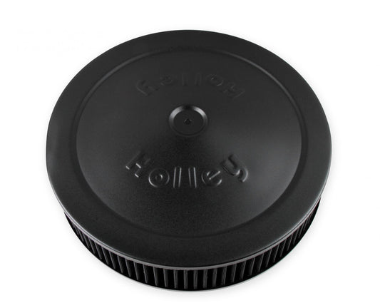 Air Cleaner 14 Black Branded 14 Black Air Cleaner Assembly with Reusable Gauze Filter Element Holley-1