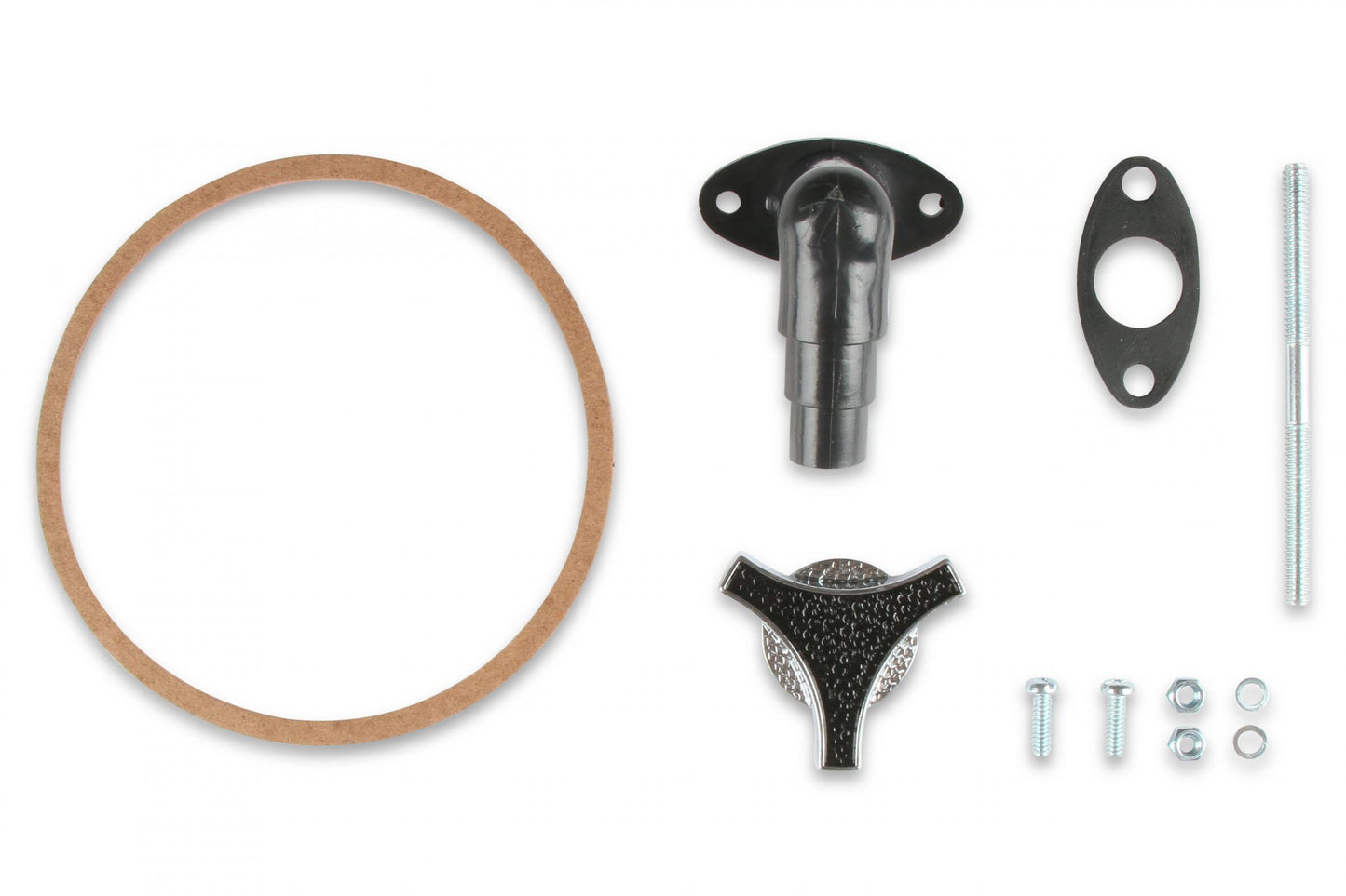 14 Chrome Round Air Cleaner Assembly, 14 Round Design W/paper Element, Triple Chrome Plated, Fits 4150 & 4160 Carburetors w/5.125 Diameter Neck Holley-6