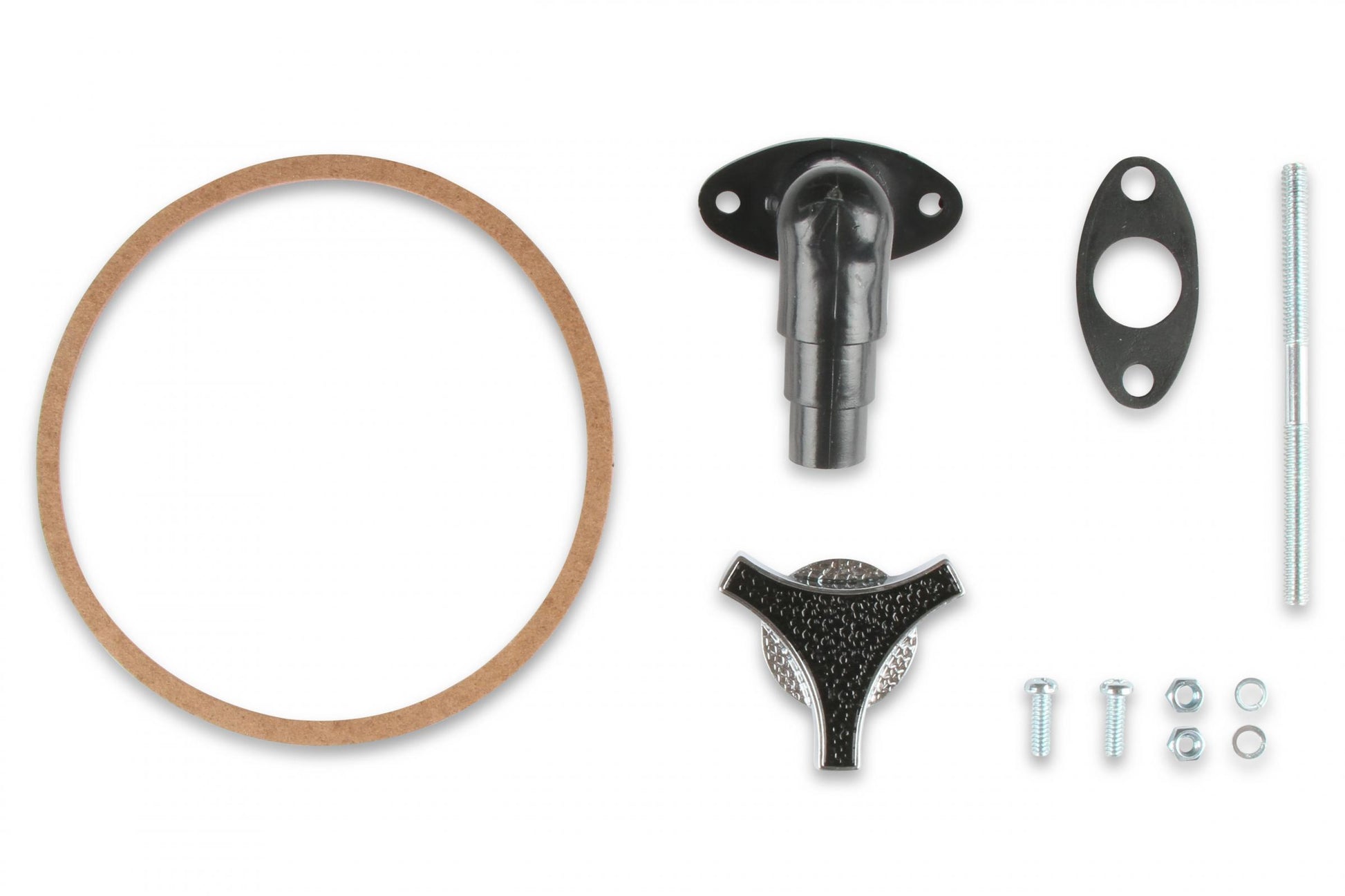 14 Chrome Round Air Cleaner Assembly, 14 Round Design W/paper Element, Triple Chrome Plated, Fits 4150 & 4160 Carburetors w/5.125 Diameter Neck Holley-6