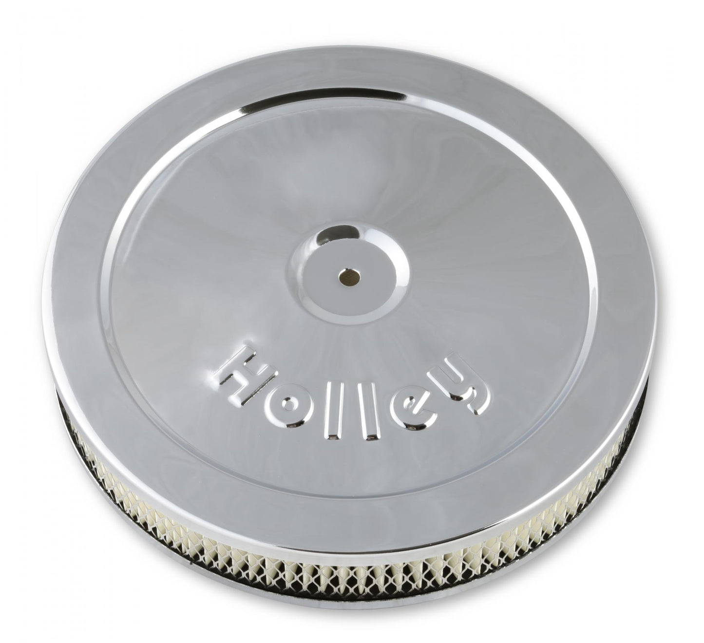 10 Chrome Round Air Cleaner Chrome Round 10 Air Cleaner Assembly, Fits Carburetors w/5.125 Diameter Neck Holley