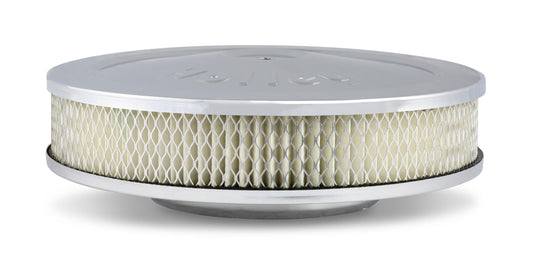 10 Chrome Round Air Cleaner Chrome Round 10 Air Cleaner Assembly, Fits Carburetors w/5.125 Diameter Neck Holley-1