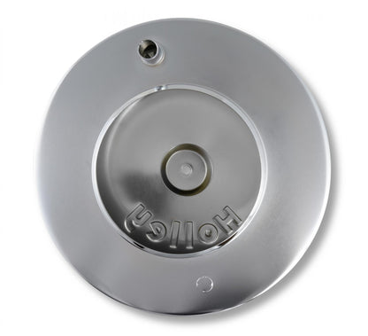 10 Chrome Round Air Cleaner Chrome Round 10 Air Cleaner Assembly, Fits Carburetors w/5.125 Diameter Neck Holley-3