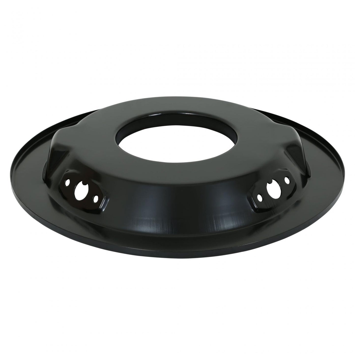 Finned Vintage Style Air Cleaner 14 Diameter X 3 Tall Round 4150 & 4160 Carburetors w/5.125 Diameter Neck Black Finned Air Cleaner Assembly Premium Element Die-Cast Aluminum Holley-7