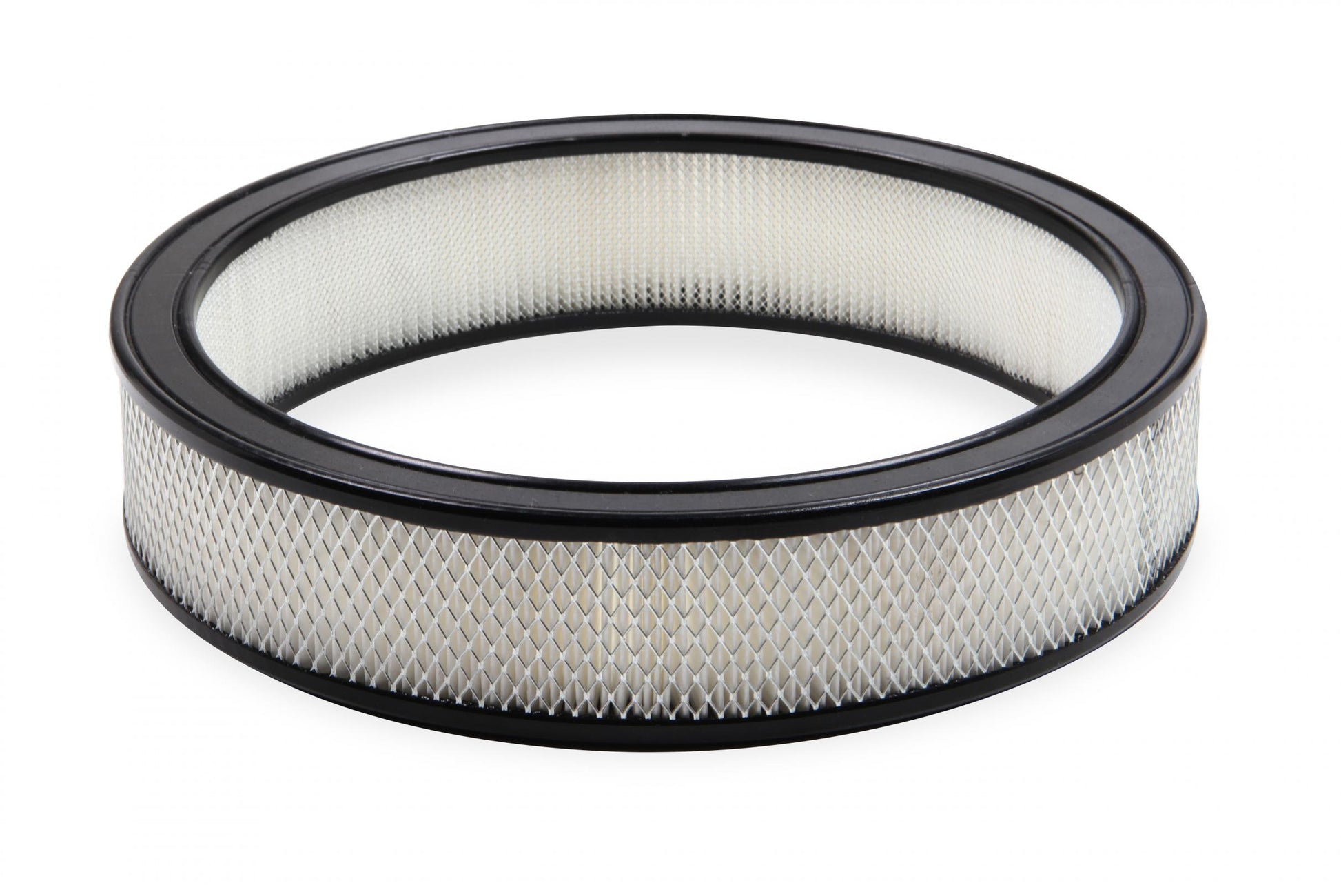 Air Filter 14x3 White Paper Element Black Ring Paper Air Filter Element 14 Diameter and 3 Tall with Black Rubber Ring Holley