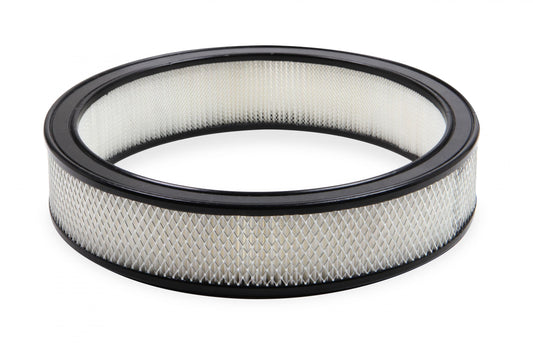Air Filter 14x3 White Paper Element Black Ring Paper Air Filter Element 14 Diameter and 3 Tall with Black Rubber Ring Holley