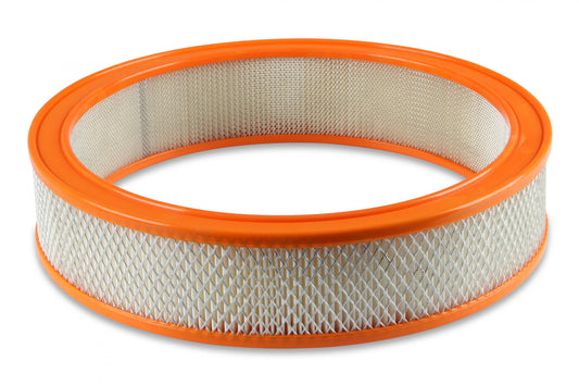 Air Filter 14x3 White Paper Element Orange Ring Replacement Paper Air Filter Element 14 Diameter and 3 Tall with Orange Rubber Ring Holley