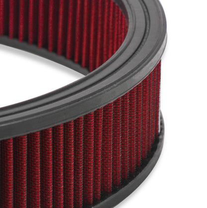 4150 Drop Base Air Cleaner Chrome w/3 Red Washable Gauze Filter 16 X 3 Chrome Drop-Base Air Cleaner for 4150 Series Carburetors with 5-1/8 Diameter Neck Holley-3