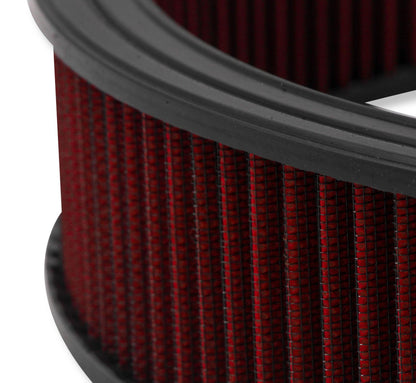 4150 Drop Base Air Cleaner Black w/3 Red Washable Gauze Filter 16 X 3 Black Drop-Base Air Cleaner for 4150 Series Carburetors with 5-1/8 Diameter Neck Holley-3