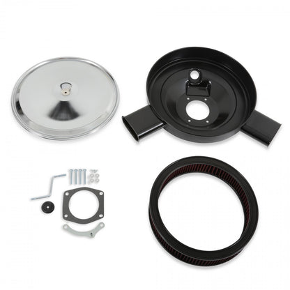Retrofilter Drive-By-Wire Air Cleaner 14-Inch Diameter Dual Snorkel Chrome Fits LS3-Style DBW Throttle Body Cotton Gauze Element Holley-8