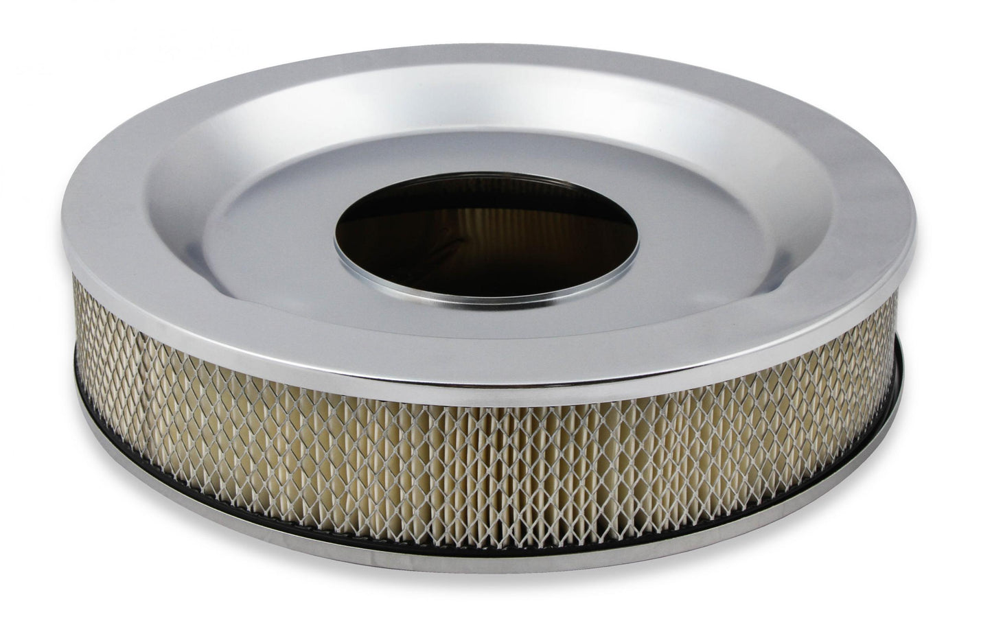 Sniper Air Cleaner Assembly, 14 X 4 Chrome Finish Stamped Steel Air Cleaner Assembly with Paper Filter Element Holley-2