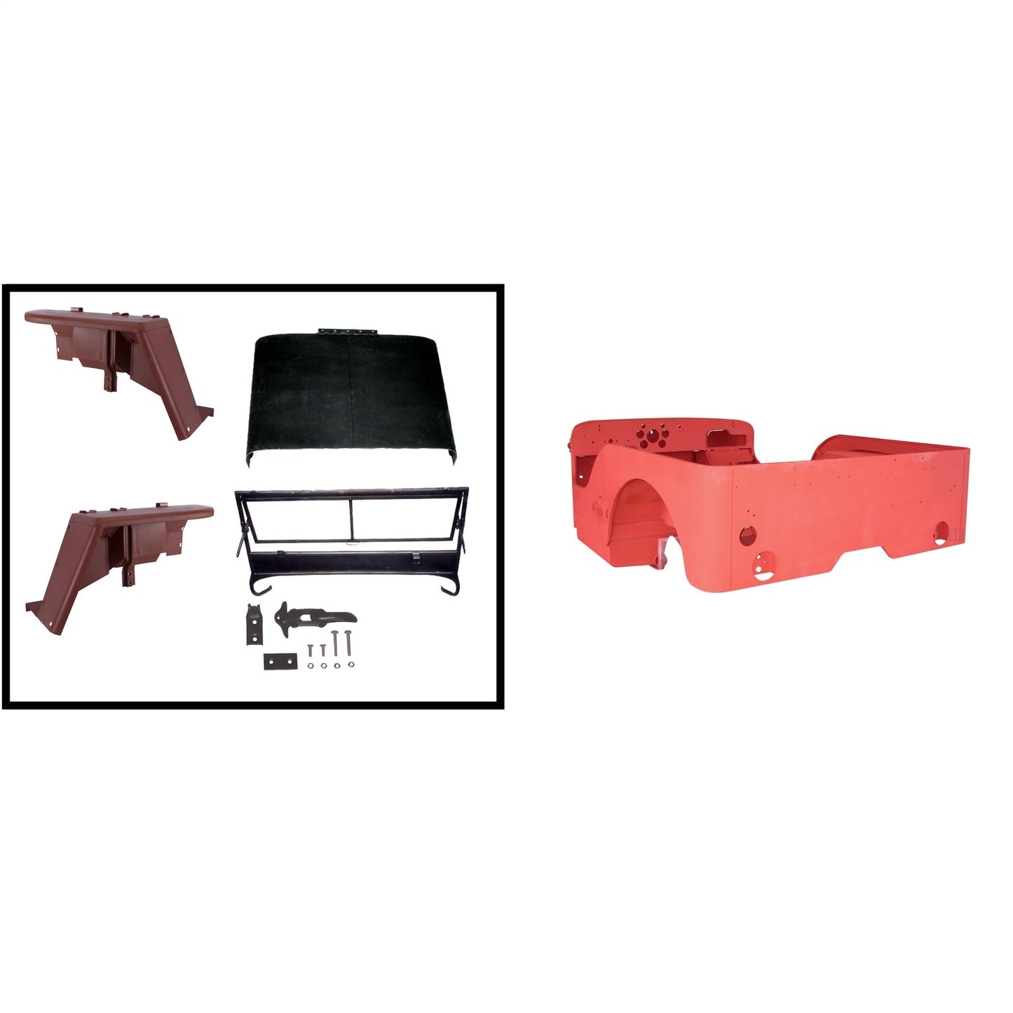 Steel Body Kit Includes Body Tub/Hood/Fenders/Windshield Frame/Tailgate For Gpw OMIX