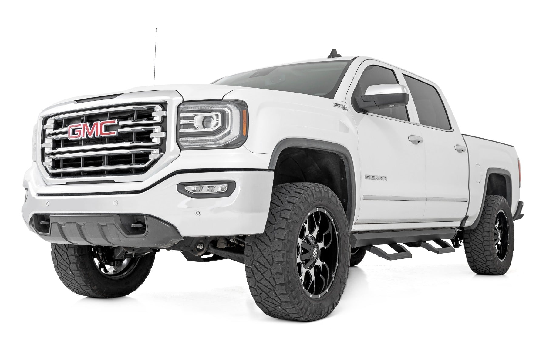 SR2 Adjustable Aluminum Steps Crew Cab 07-18 Chevy/GMC 1500/2500HD/3500HD Rough Country-1