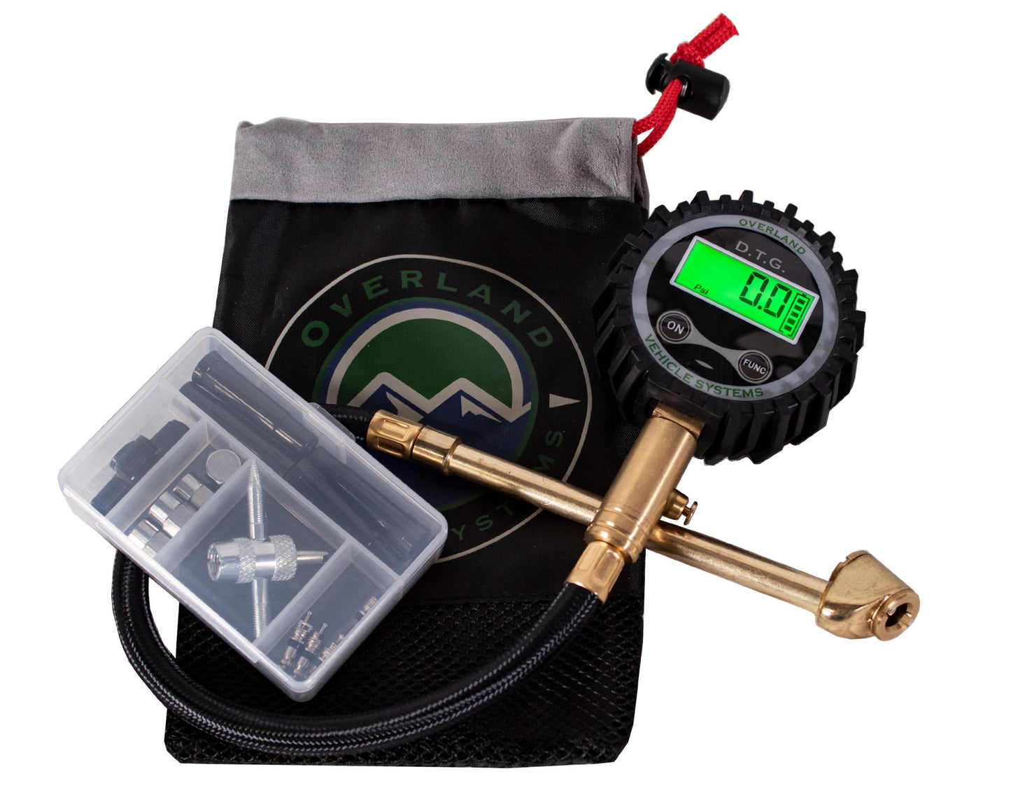 Digital Tire Gauge with Valve Kit & Storage Bag Up Down Air-6