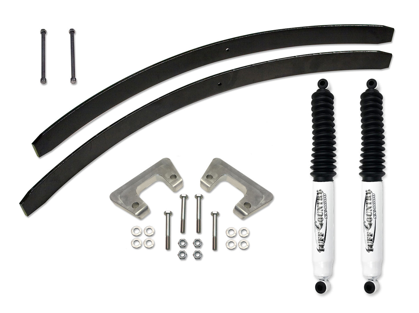2 Inch Lift Kit 07-18 Silverado/Sierra 1500 EZ-Install w/Rear Add A Leafs and SX8000 Shocks Tuff Country