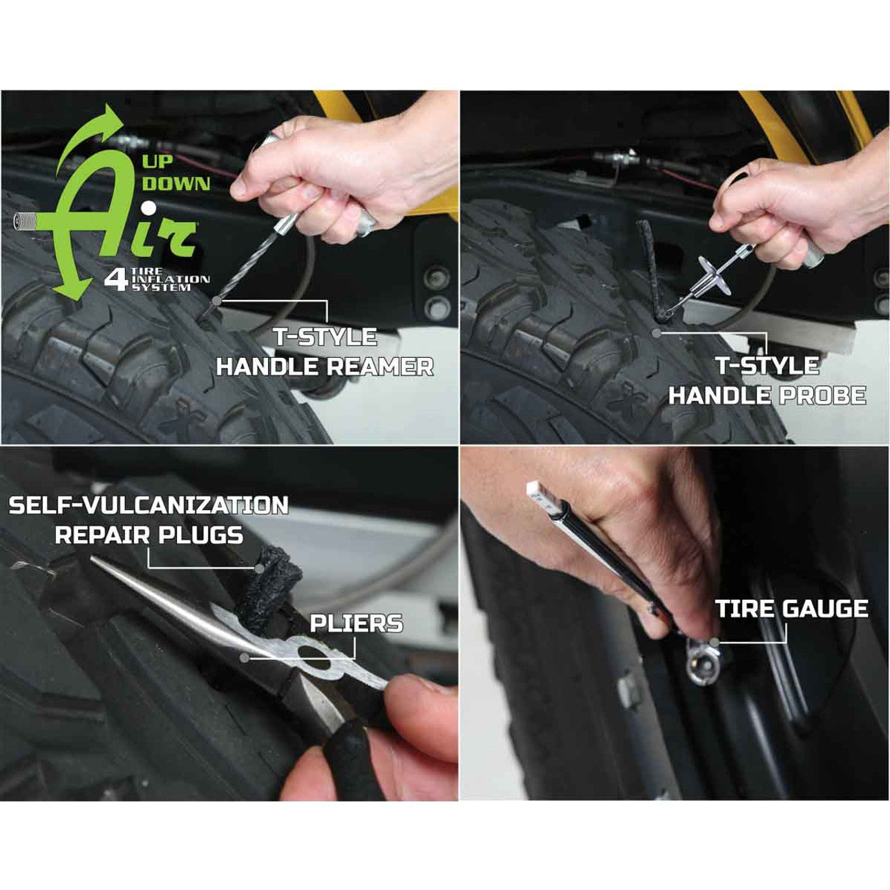 Tire Repair Kit 53 Piece Kit With Black Storage Box Up Down Air-2