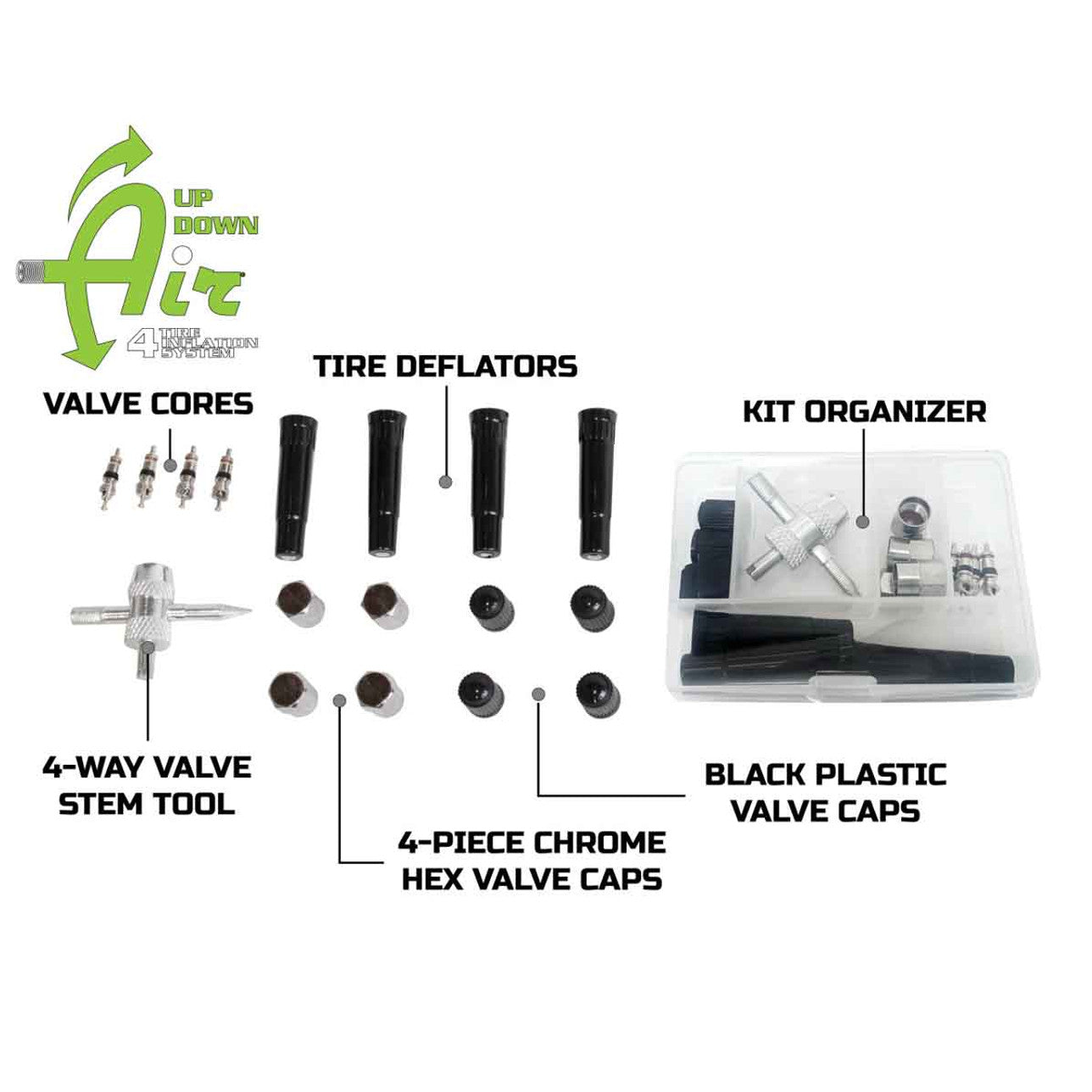 Tire Repair Kit 53 Piece Kit With Black Storage Box Up Down Air-4