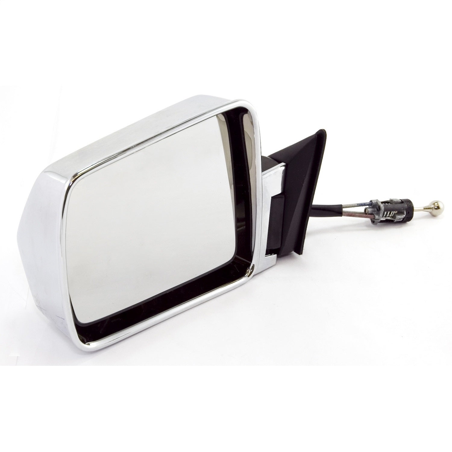 Door Mirror Left Power Remote Chrome Folding Connects To Doors Remote Control Switch Driver Side Of 84-96 Cherokee XJ And 86-92 Comanche MJ OMIX